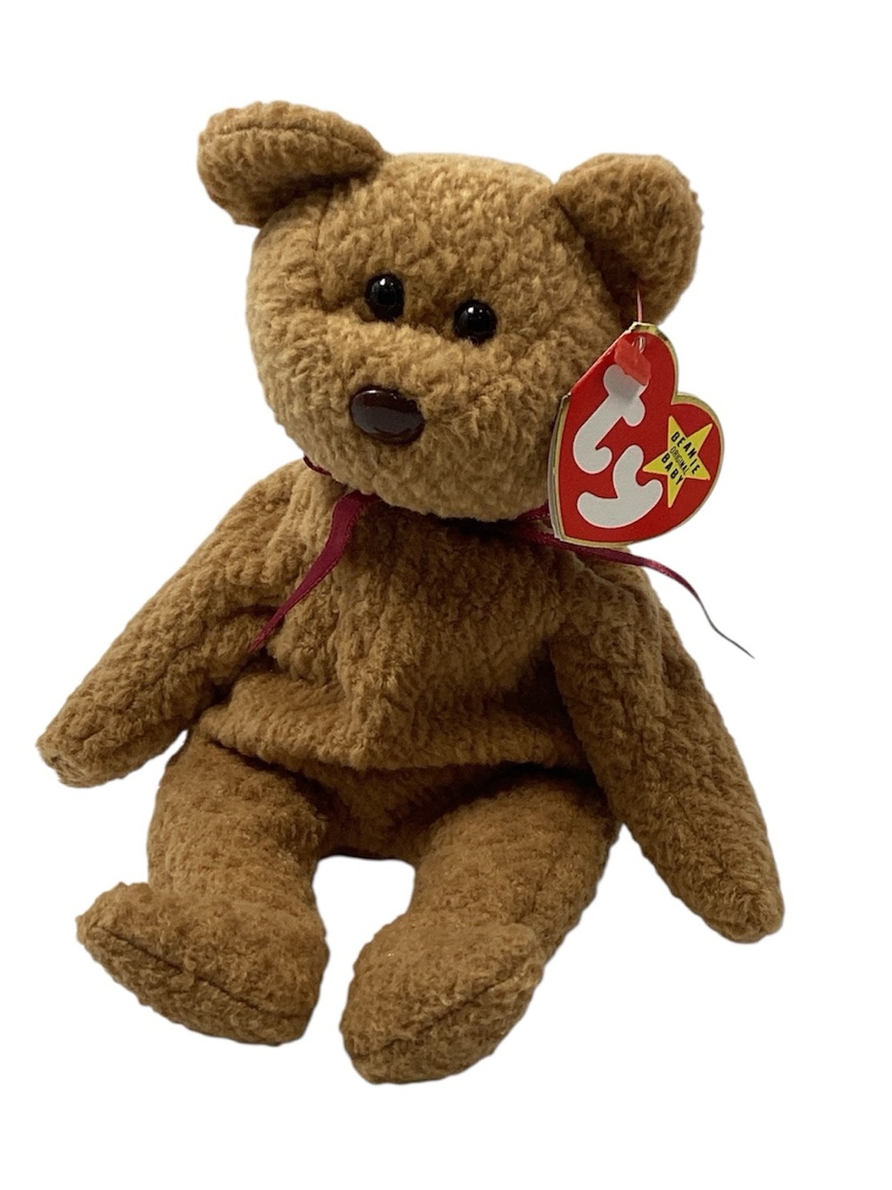 🐵 TY “Curly” Beanie Baby Bear - NWT